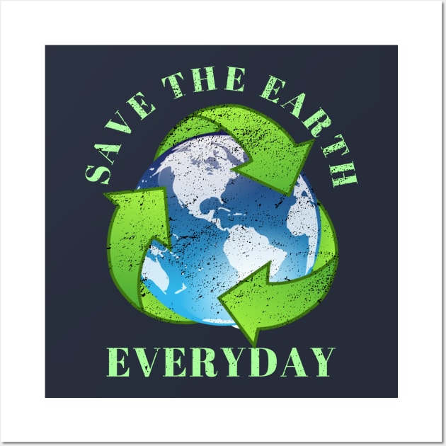 Save The Earth Everyday Ecology Environment Plant Lover Wall Art by klimentina